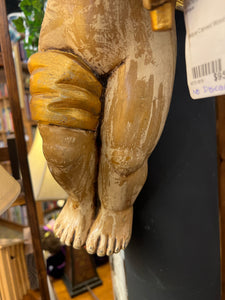 Antique Carved Wood angel