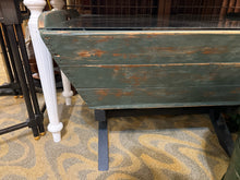 Antique Fish Box Coffee Table w/ Glass Top