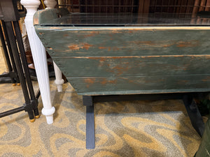 Antique Fish Box Coffee Table w/ Glass Top