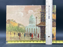 Vintage Artist Signed Original Parisian Street Scene Impressionist Oil Painting