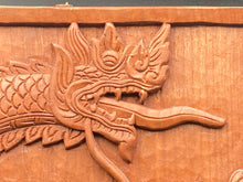 12x24" Wooden Asian Dragon Wall Art