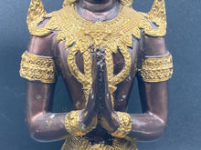 13" Thai Buddhist Bronze Thepphanom Temple Guardian Statue, Male Form
