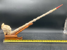 Vintage 28" Multi-Piece Meerschaum Sultan Pipe w/ Stand, Unsmoked