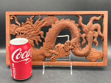 13" Chinese Camphor Wood Dragon Carving