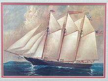 Framed & Matted 11x14" Thomas Harrison Schooner Print