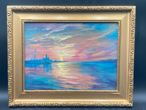 Original Signed Oil Painting Attributed To Claude Monet