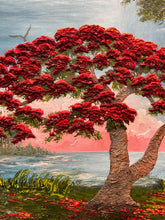 AJ Brown 2nd Generation Florida Highwaymen Original "Poinciana Curve" Painting