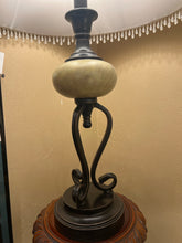Metal Lamp With Marble Accent