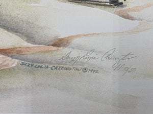 Suzy Leeja Carrington Signed "Navesink Twin Lights Lighthouse" Artist Proof