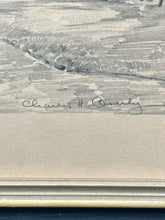 Framed 9x11" Wren Building Pencil Sketch Print By Charles Overly