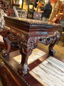 Asian Carved Rosewood End Table