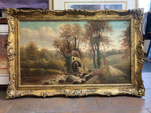 Antique George Frederick Harris Signed Original "The Old Watermill" Oil Painting