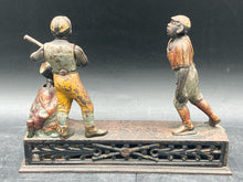 Antique Original J.E. Stevens Dark Town Battery Mechanical Baseball Coin Bank
