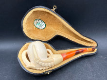 Paykoc Hand Carved Bird Talon Design Meerschaum Pipe w/ Case