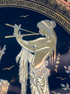 Greek 24K Gold Apollo & Daphne Art Plate