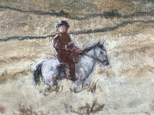 Original Vintage E.A. Evans Signed Peruvian Andes Landscape Pastel Drawing