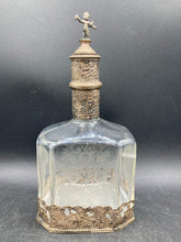 Antique Storck & Sinsheimer 800 Silver Mounted Etched Decanter