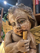 Antique Carved Wood angel