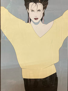 Patrick Nagel Commemorative No. 8 "Yellow Sweater" Serigraph, Framed