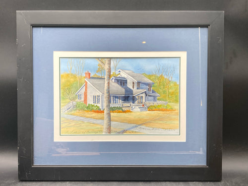 Artist Signed North Carolina House Watercolor Painting