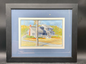 Artist Signed North Carolina House Watercolor Painting