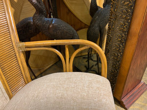 Vintage Rattan Peacock Fan Back Chair