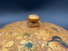Vintage Kashmir India Hand Painted Papier Mache Trinket Box