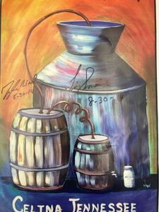 Moonshiners Tyler Wood and Tim Smith Signed Moonshine Daze Poster