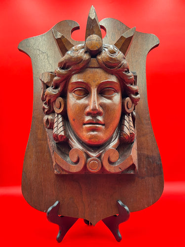 Carved Wood Face Wall Hanging