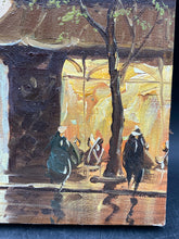 Vintage Artist Signed Original Parisian Street Scene Impressionist Oil Painting