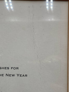 Queen Elizabeth, Queen Mother Signed 1968 Christmas Card, Framed
