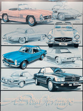Vintage Mercedes-Benz SL Class "A Proud Heritage" Art Poster, Framed