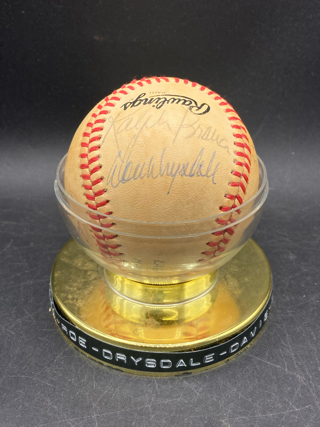 Brooklyn Dodgers Legends Signed Baseball w/ Drysdale Branca Erskine Furillo