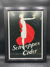 Vintage Schweppes Cider Framed Advertising Poster