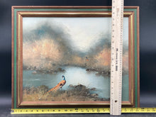 Artist Signed Original Pheasant Bird Nature Landscape Oil Painting