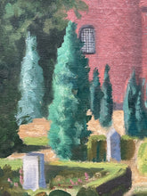 Vintage 1948 Skanderborg Kirke Oil Painting On Canvas By A. Berke-Jorgensen