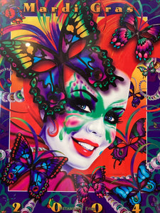 Andrea Mistretta "Metamorph Eyes" Mardi Gras 2004 Poster, Framed
