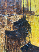 Artist Signed Nautical Themed Marina Oil Painting