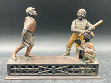 Antique Original J.E. Stevens Dark Town Battery Mechanical Baseball Coin Bank