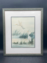 Anton Wang Signed Herons Print, Framed