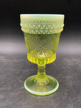 Vintage LG Wright Vaseline Glass Goblet