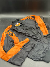 Vintage Harley Davidson Bomber Jacket Mens M Black Orange Motorcyle Biker