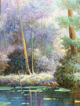 Original Artist Signed Forest River Landscape Oil Painting - view 5