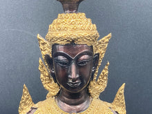 13" Thai Buddhist Bronze Thepphanom Temple Guardian Statue, Male Form