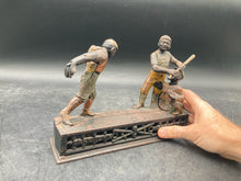 Antique Original J.E. Stevens Dark Town Battery Mechanical Baseball Coin Bank