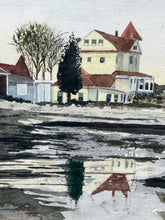 Artist Signed Point Independence Onset Massachusetts Watercolor Painting