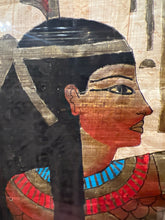 Large Museum Framed Egyptian Papyrus Art