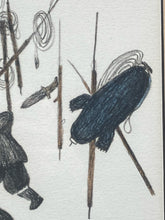 Oshoochiak Pudlat Signed "Walrus Hunt At Floe Edge" Limited Edition Lithograph