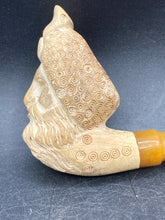 Vintage Hand Carved Turkish Meerschaum Sultan Tobacco Pipe