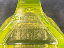 Antique Clarks Teaberry Gum Vaseline Glass Display